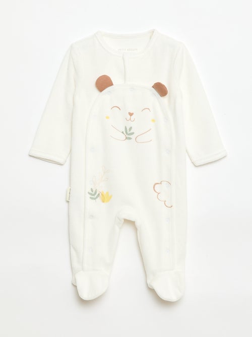 Pijama de terciopelo para bebé - Kiabi