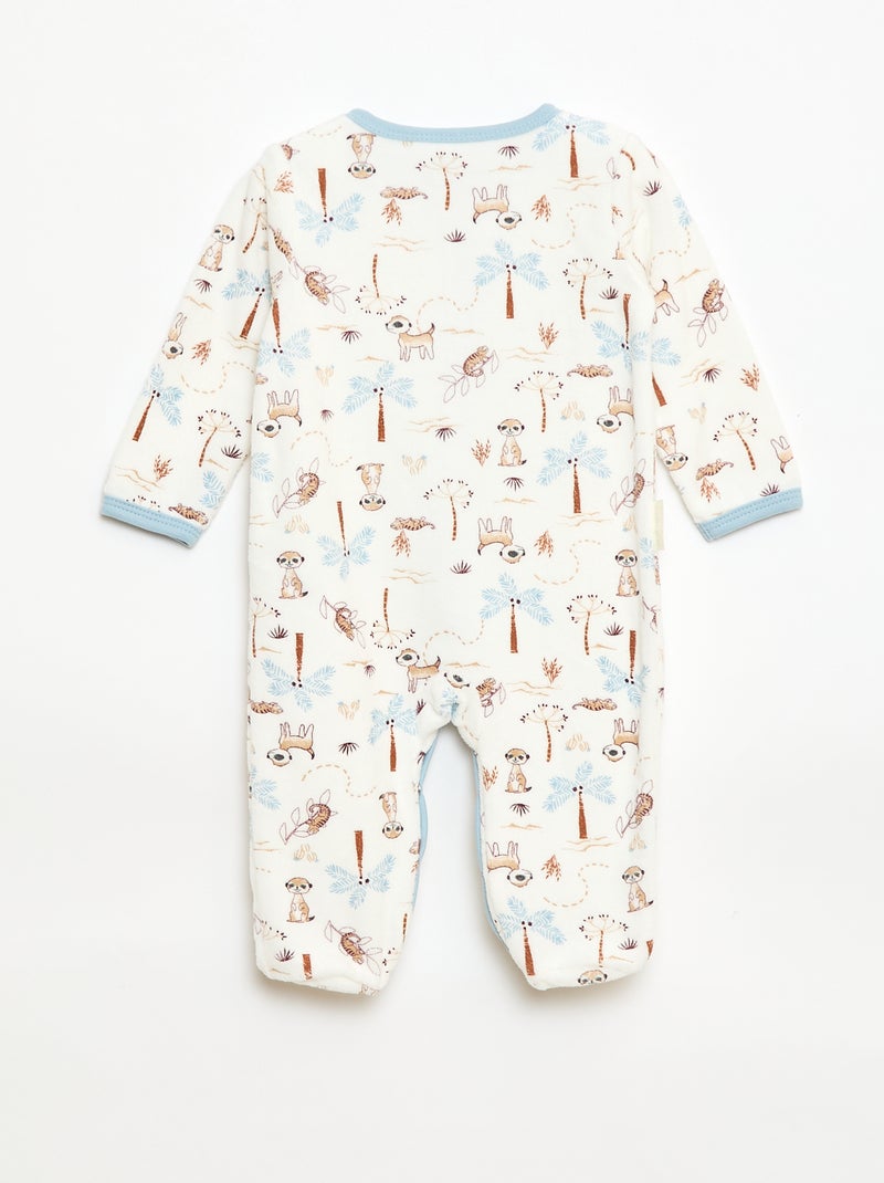Pijama de terciopelo 'Petit Béguin' Azul - Kiabi