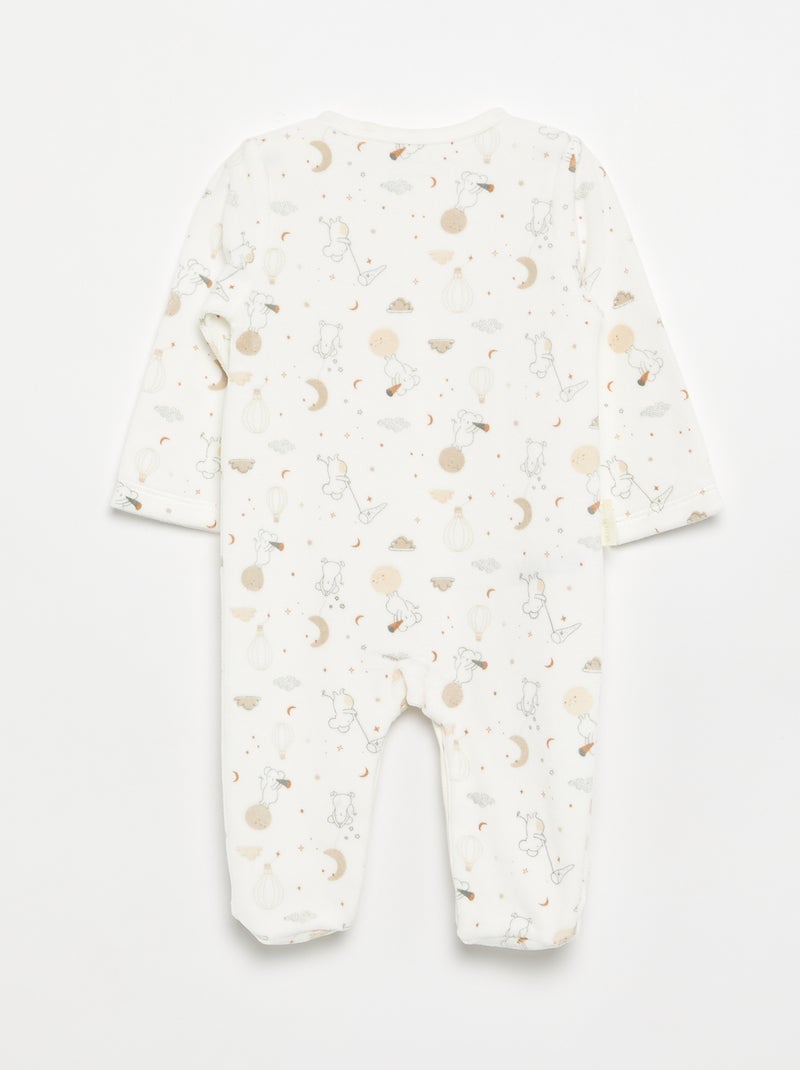 Pijama de terciopelo 'Petit Béguin' Beige - Kiabi