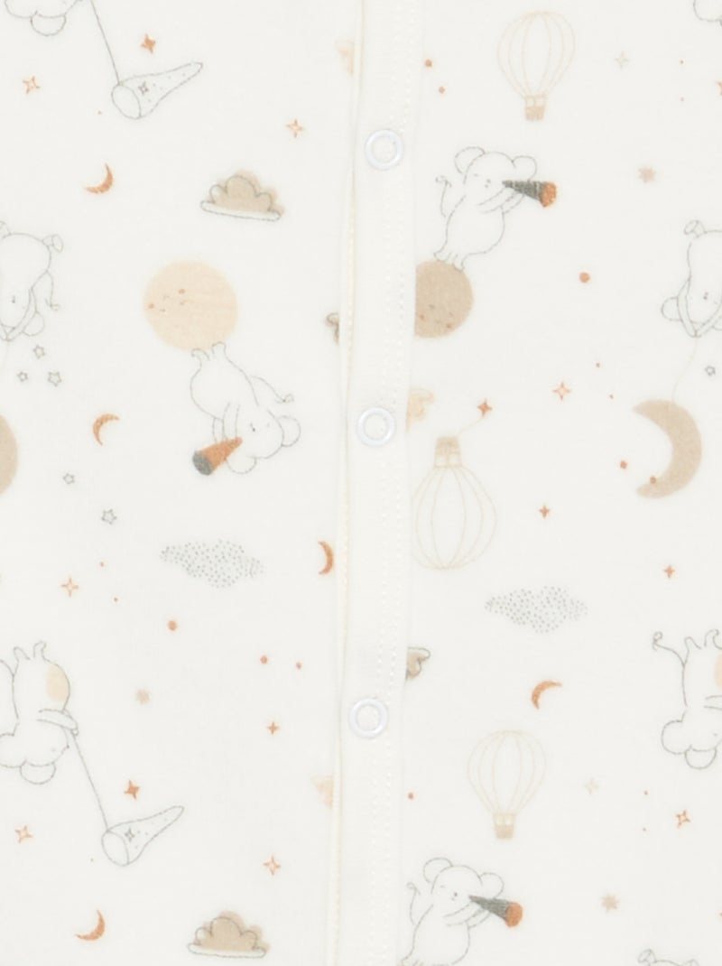 Pijama de terciopelo 'Petit Béguin' Beige - Kiabi