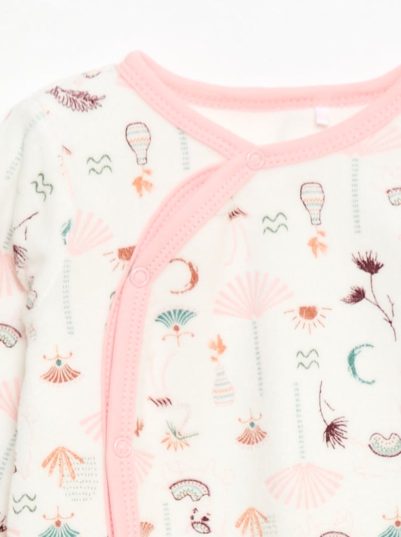 Pijama de terciopelo 'Petit Beguin' Rosa - Kiabi