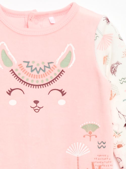 Pijama de terciopelo 'Petit Béguin' - Kiabi