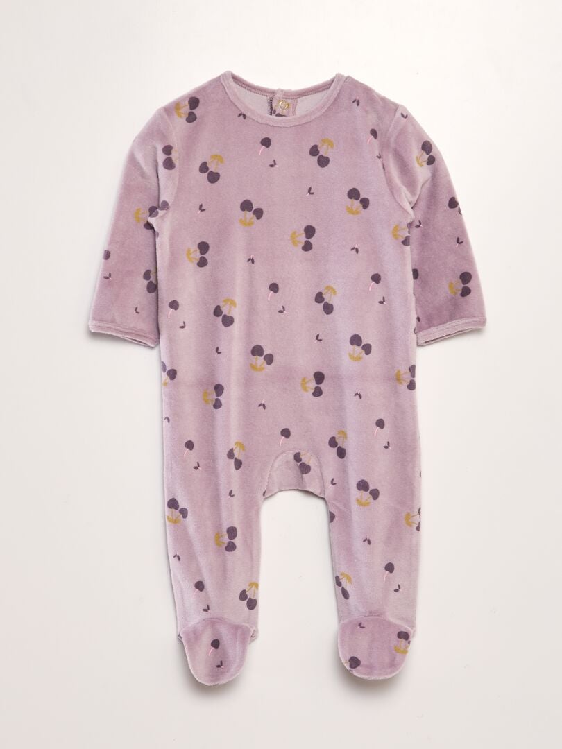 Pijama de terciopelo PURPURA - Kiabi