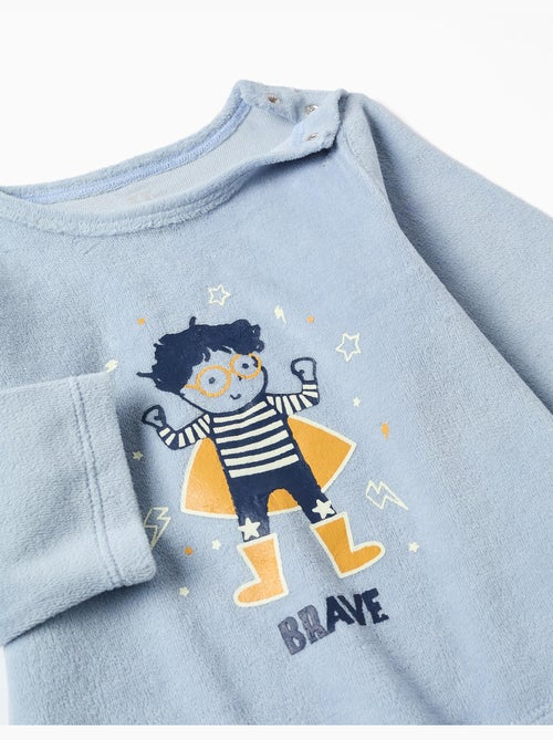 Pijama de terciopelo que brilla en la oscuridad - Kiabi