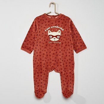 Pijama de terciopelo - Kiabi
