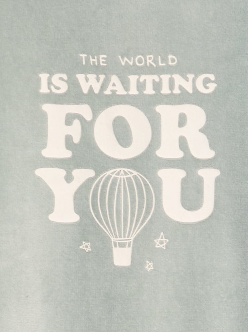 Pijama de terciopelo VERDE - Kiabi