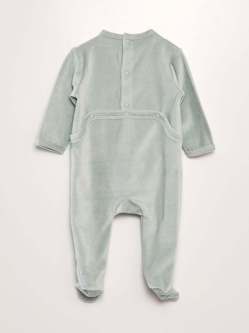 Pijama de terciopelo VERDE - Kiabi