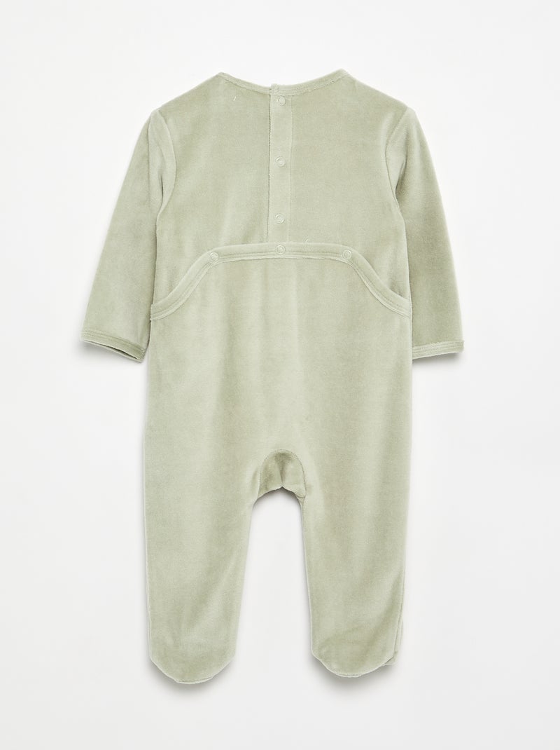 Pijama de terciopelo Verde - Kiabi
