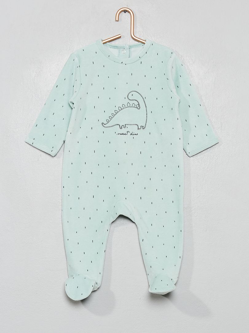 Pijama de terciopelo VERDE - Kiabi