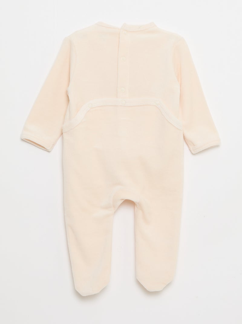 Pijama de terciopelo "Winnie" Blanco - Kiabi