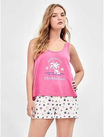 Pijama de tirantes snoopy family time 100% algodón