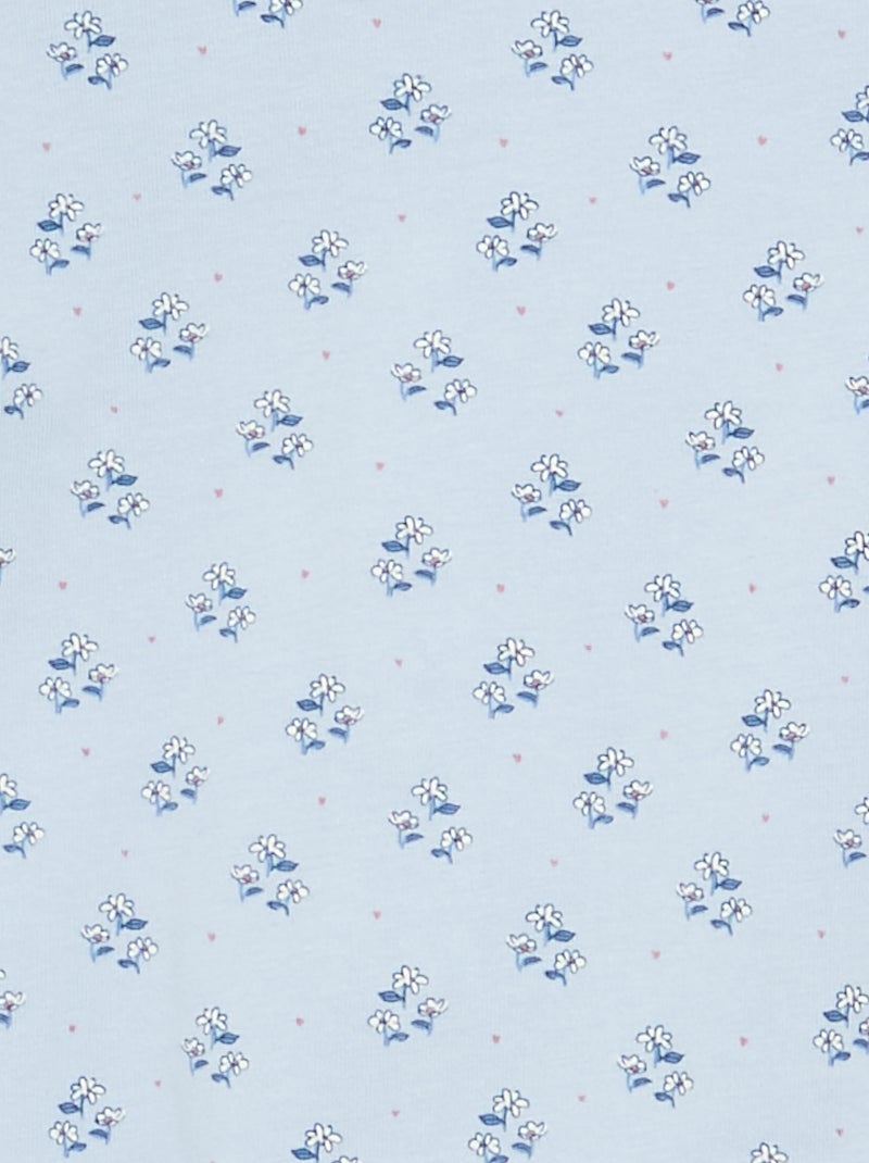 Pijama de una pieza de jersey de algodón Azul - Kiabi
