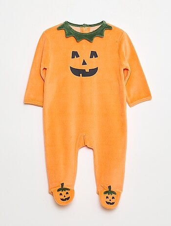 Pijama disfraz de calabaza + gorro de calabaza - 2 piezas