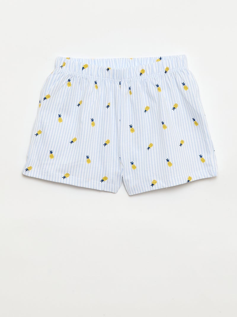 Pijama 'Disney' 2 piezas Pantalón corto + camiseta Azul - Kiabi