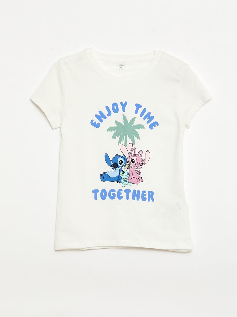 Pijama 'Disney' 2 piezas Pantalón corto + camiseta Blanco - Kiabi