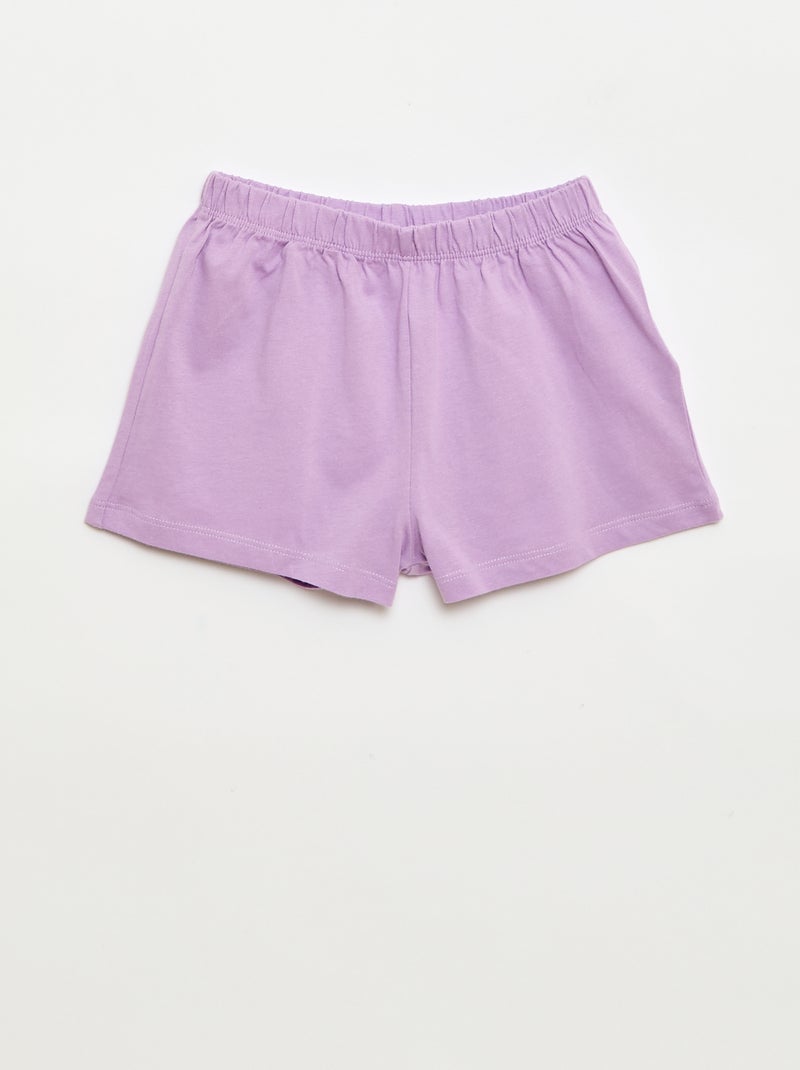 Pijama 'Disney' 2 piezas Pantalón corto + camiseta Purpura - Kiabi