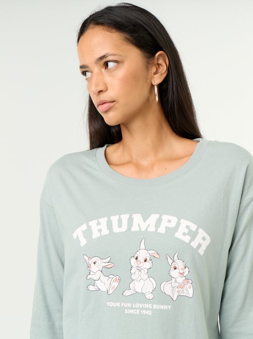 Pijama 'Disney' 'Bambi' 2 piezas - Camiseta de manga larga + pantalón - Kiabi Pijama 'Disney' 'Bambi' 2 piezas - Camiseta de manga larga + pantalón - Kiabi