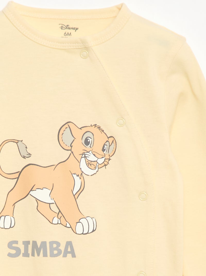 Pijama "Disney" de algodón para bebé Amarillo - Kiabi