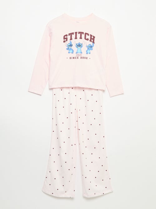 Pijama \'Disney\' de punto - 2 piezas: Camiseta de manga larga + pantalón - Kiabi