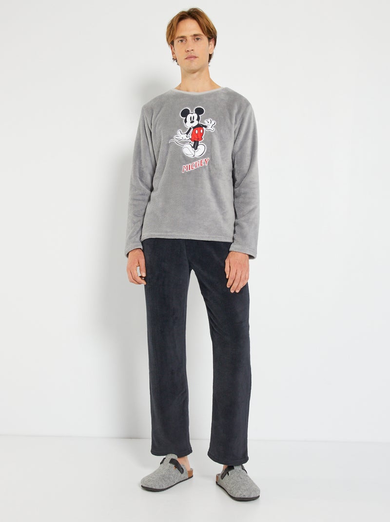 Pijama 'Disney' de tejido polar - 2 piezas gris - Kiabi