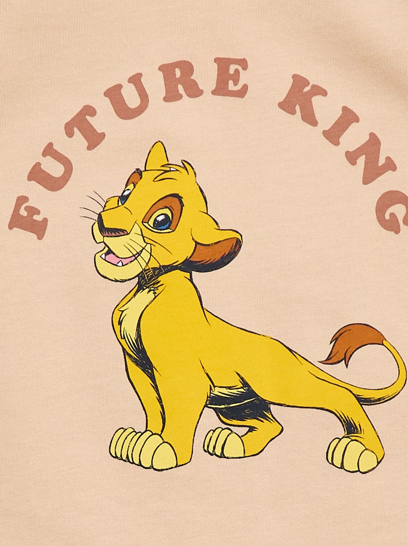 Pijama 'Disney' 'El Rey León' camiseta + pantalón corto - 2 piezas Beige - Kiabi