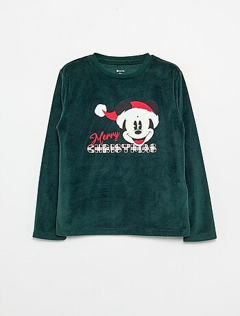 Pijama 'Disney' 'Mickey' de 2 piezas de forro polar - Camiseta de manga larga + pantalón