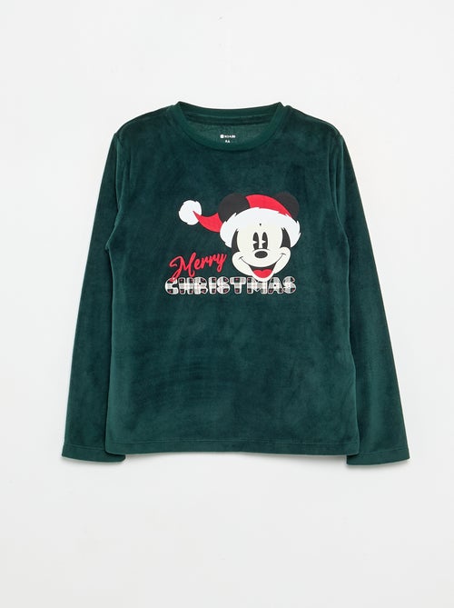 Pijama 'Disney' 'Mickey' de 2 piezas de forro polar - Camiseta de manga larga + pantalón - Kiabi