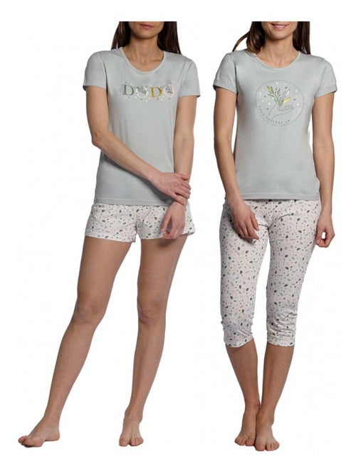 Pijama DODO HOMEWEAR - Pack de 2 - Kiabi Pijama DODO HOMEWEAR - Pack de 2 - Kiabi