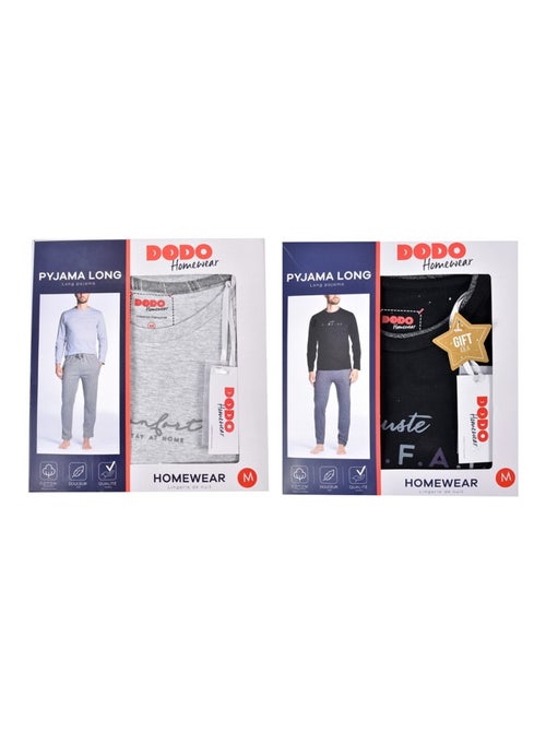 Pijama DODO HOMEWEAR - Pack de 2 - Kiabi Pijama DODO HOMEWEAR - Pack de 2 - Kiabi