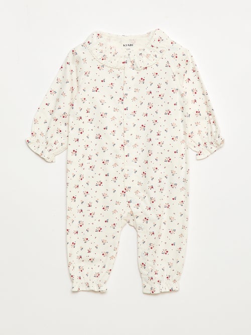 Pijama enterizo cálido de franela - Kiabi