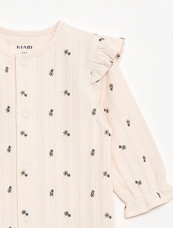 Pijama enterizo con abertura frontal