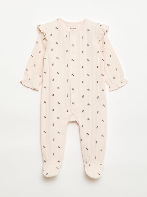 Pijama enterizo con abertura frontal - Kiabi