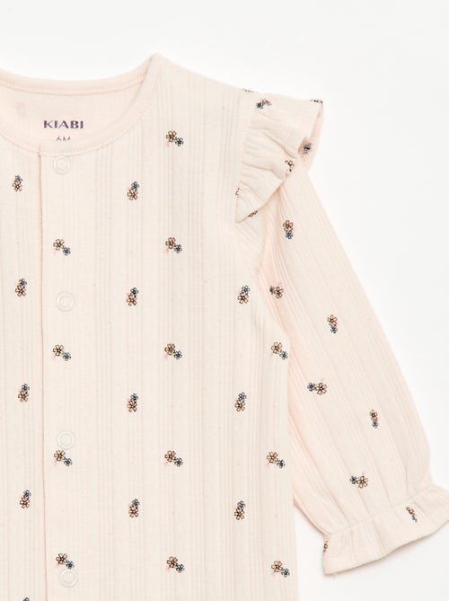 Pijama enterizo con abertura frontal - Kiabi