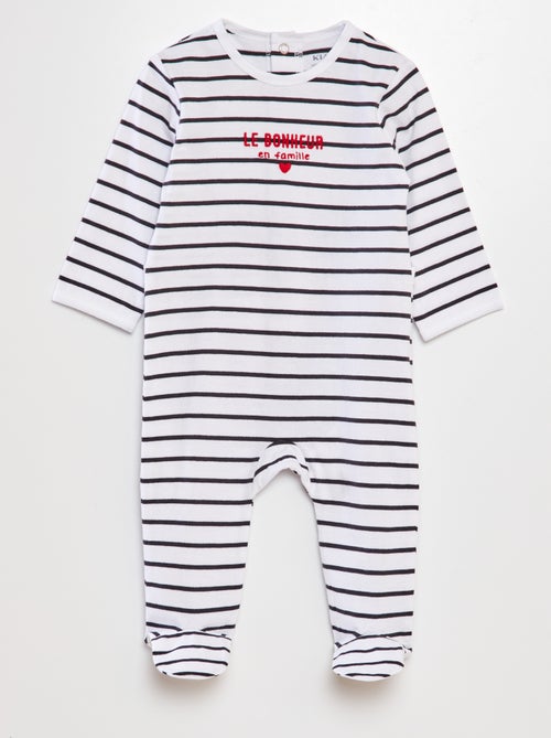 Pijama enterizo de algodón - Kiabi