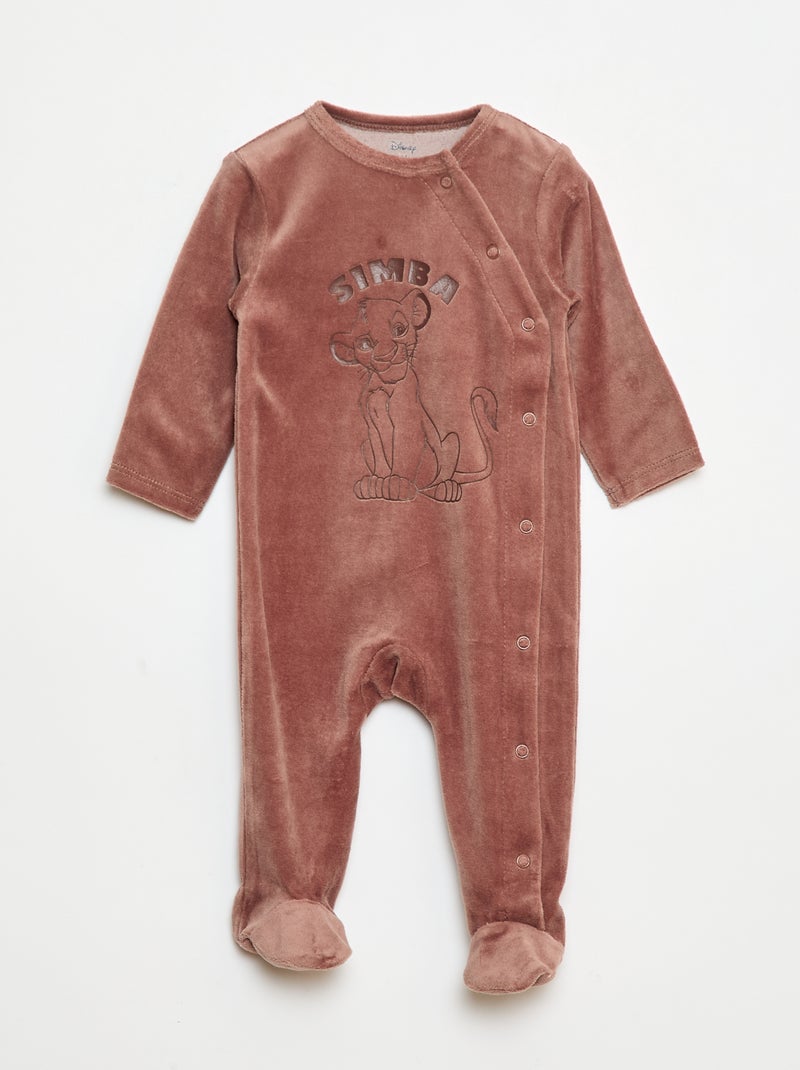 Pijama enterizo de terciopelo 'Simba' 'Disney' Marron - Kiabi