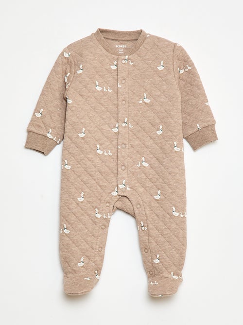 Pijama entero de punto de algodón - Kiabi