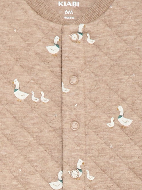 Pijama entero de punto de algodón - Kiabi