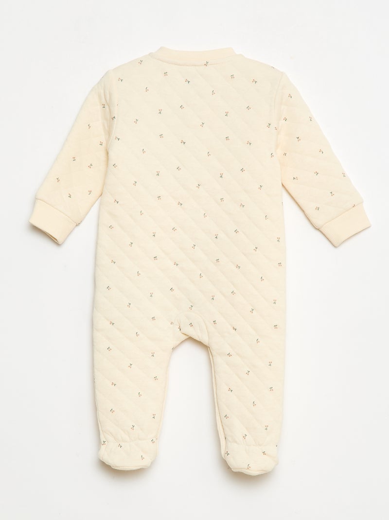 Pijama entero de punto de algodón Blanco - Kiabi