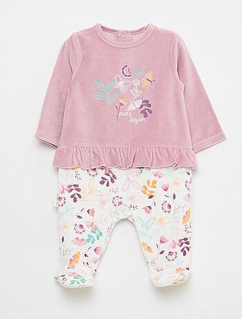 Pijama entero efecto 2 en 1 estampado