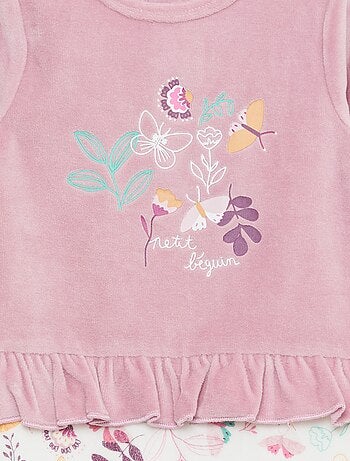 Pijama entero efecto 2 en 1 estampado