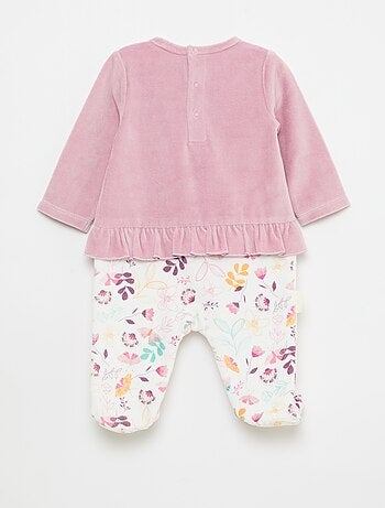 Pijama entero efecto 2 en 1 estampado