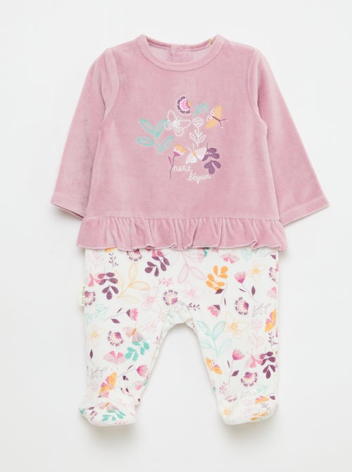 Pijama entero efecto 2 en 1 estampado - Kiabi