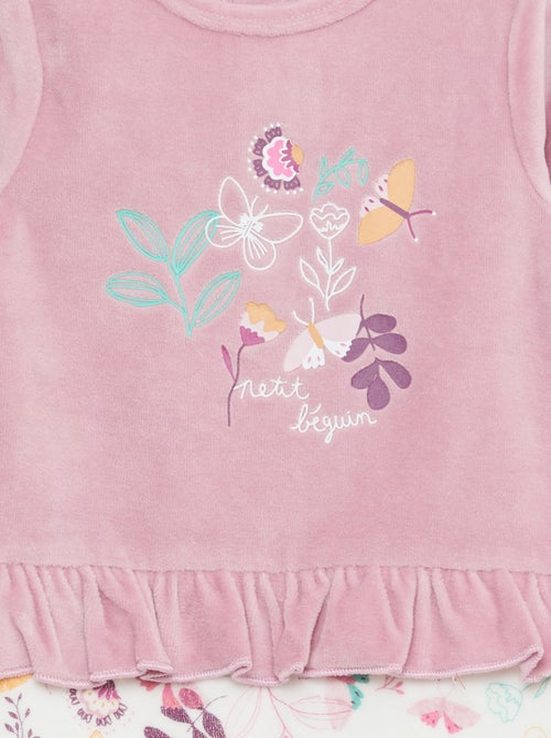 Pijama entero efecto 2 en 1 estampado - Kiabi