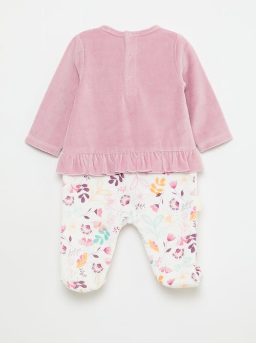 Pijama entero efecto 2 en 1 estampado - Kiabi