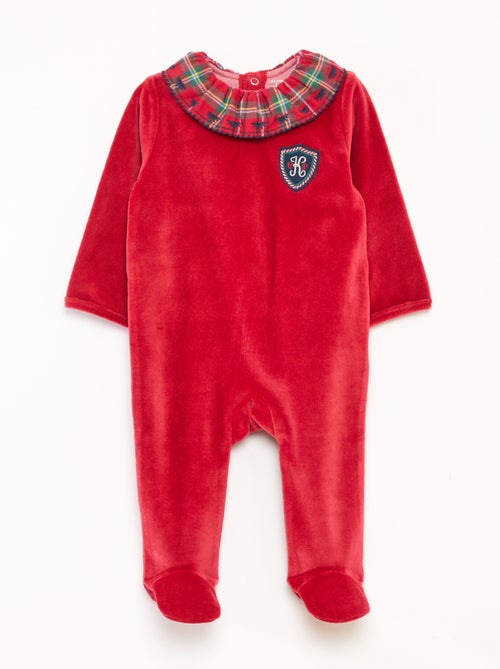 Pijama entero grueso de terciopelo de algodón - Kiabi