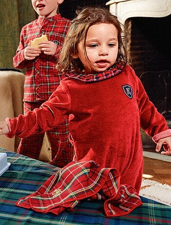 Pijama entero grueso 'Kiabi & Catherine Painvin' de terciopelo de algodón