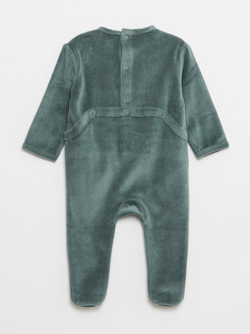 Pijama entero 'Jurassic World' de terciopelo de algodón Verde - Kiabi