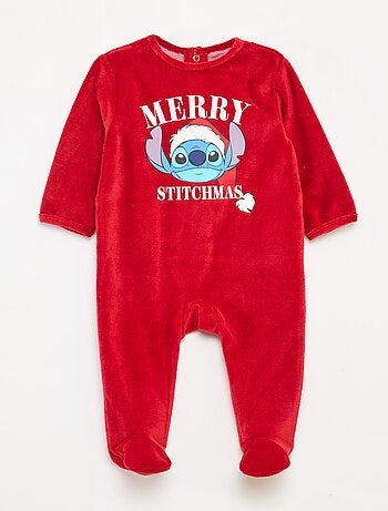 Pijama Entero Pesado Navideño 'Disney' 'Stitch' de terciopelo de algodón