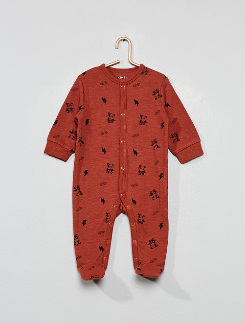 pijama bebe marron