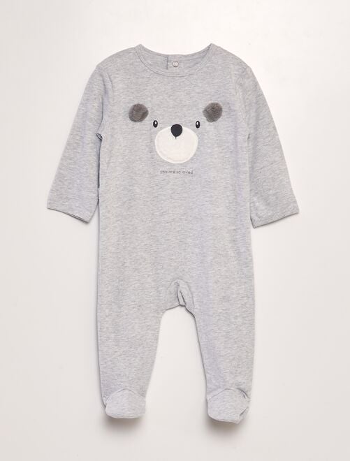Pijama estampado con pies - Kiabi